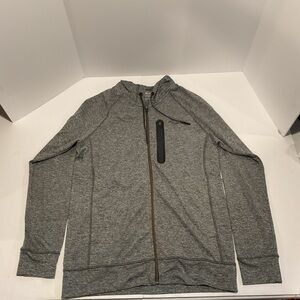 Eddie Bauer Motion Men’s S Gray Full Zip Hoodie Freedry Performance Jacket